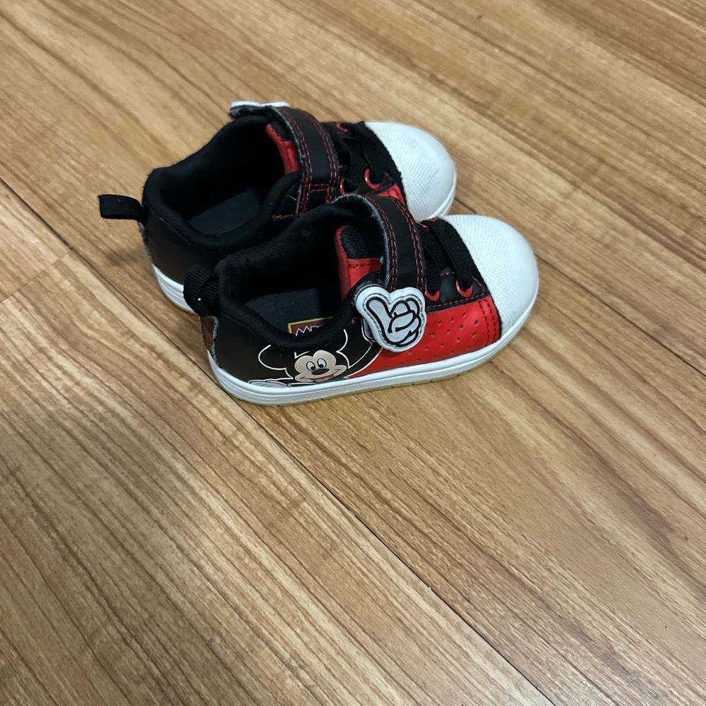 Disney Kids Red and Black Shoes